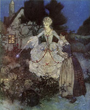 Cinderella and her godmother by Edmund Dulac