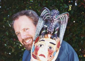 Jonathan Young, with mask