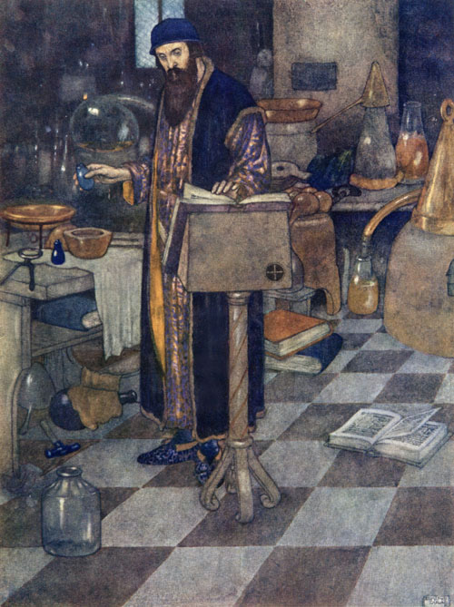 Prospero in Secret Studies by Edmund Dulac