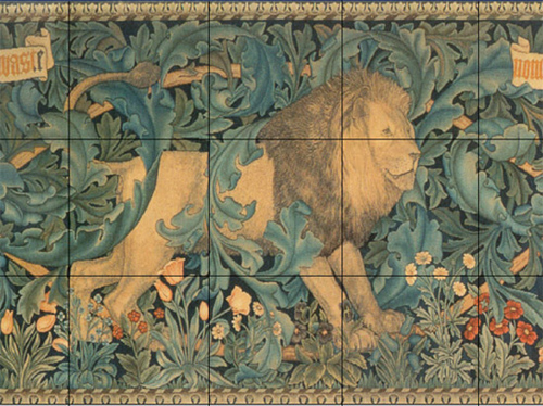 Lion from 'The Forest' tapestry by William Morris & Co.