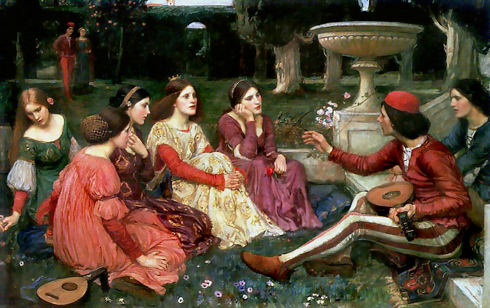 The Decameron, John William Waterhouse