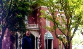 Jonathan Young at the home of James Whitcomb Riley